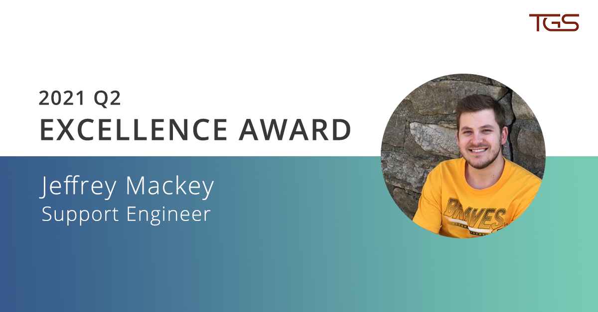 Jeffrey Mackey Named TGS Q2 Excellence Award Winner